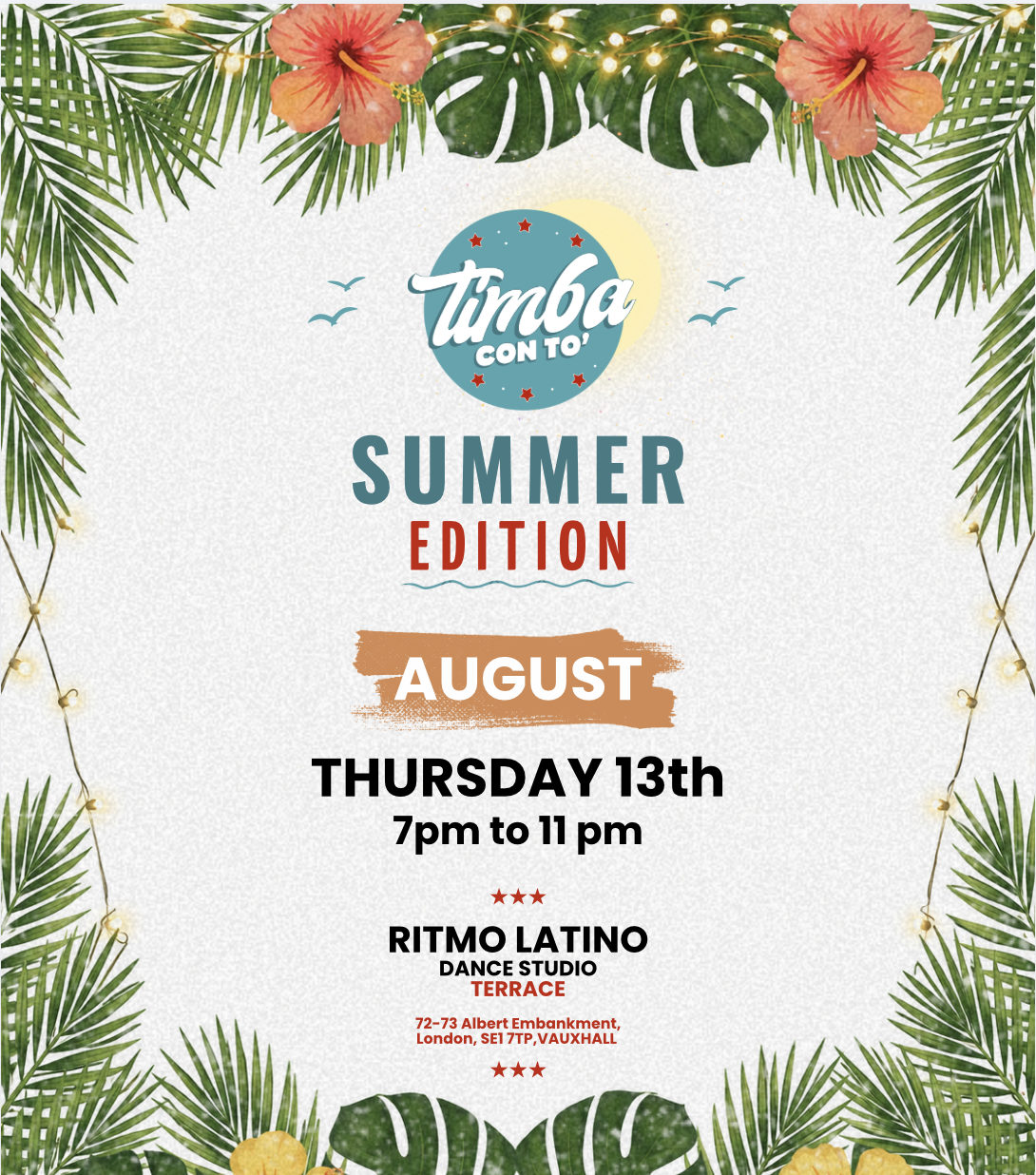 Timba con To Summer Edition - Thursday 13/08