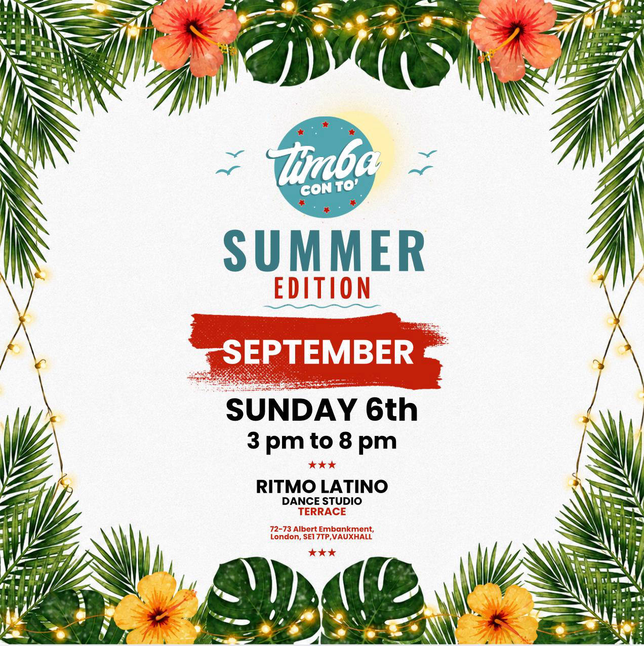 Timba con To Summer Edition - Sunday 06/09